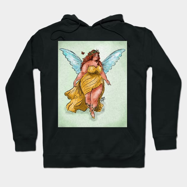 Pretty chubby spring fairy (with background) Hoodie by The Mindful Maestra